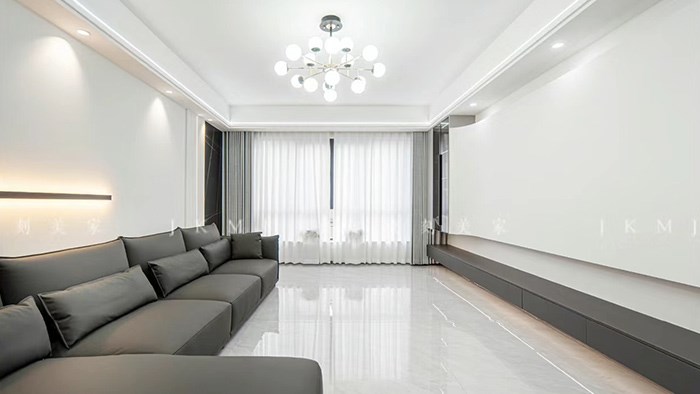 常德-万建紫庭｜125m²现代黑白灰·极刻美家全屋整装